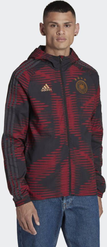 adidas Duitsland Windbreaker DNA WK 2022 Zwart/Rood/Goud