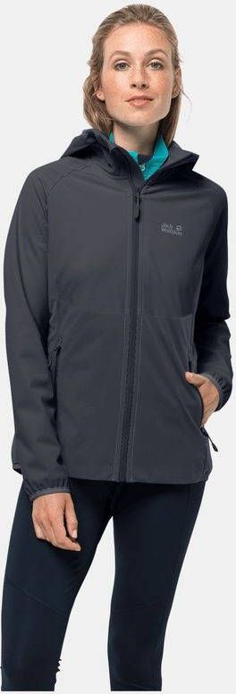 Jack Wolfskin Go Hike Softshell Dames Grijs