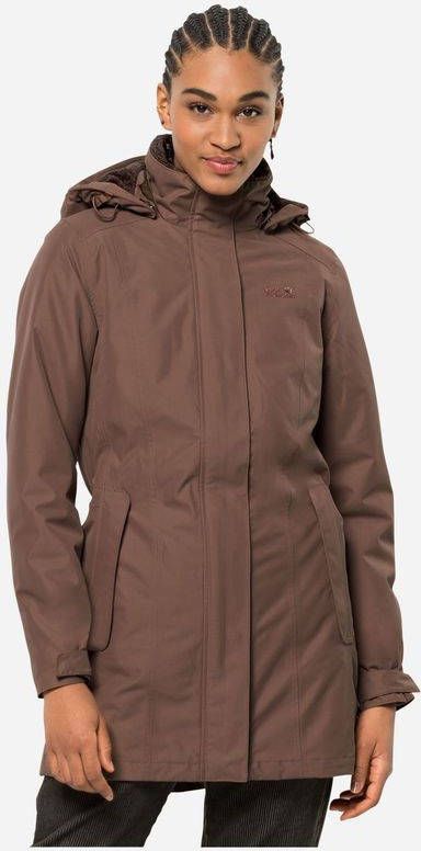 Jack Wolfskin Madison Avenue Parka Dames Bruin