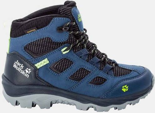 Jack Wolfskin Vojo Texapore Mid Wandelschoenen Junior Donkerblauw/Limoengroen