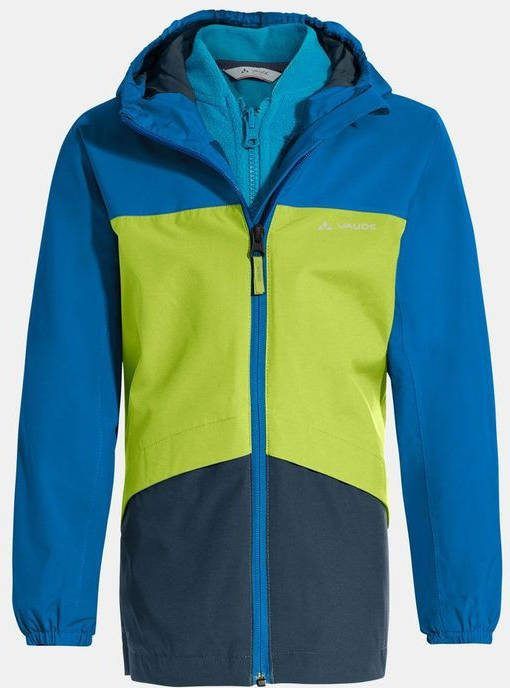 Vaude Escape 3in1 Jas Junior Blauw/Limoengroen