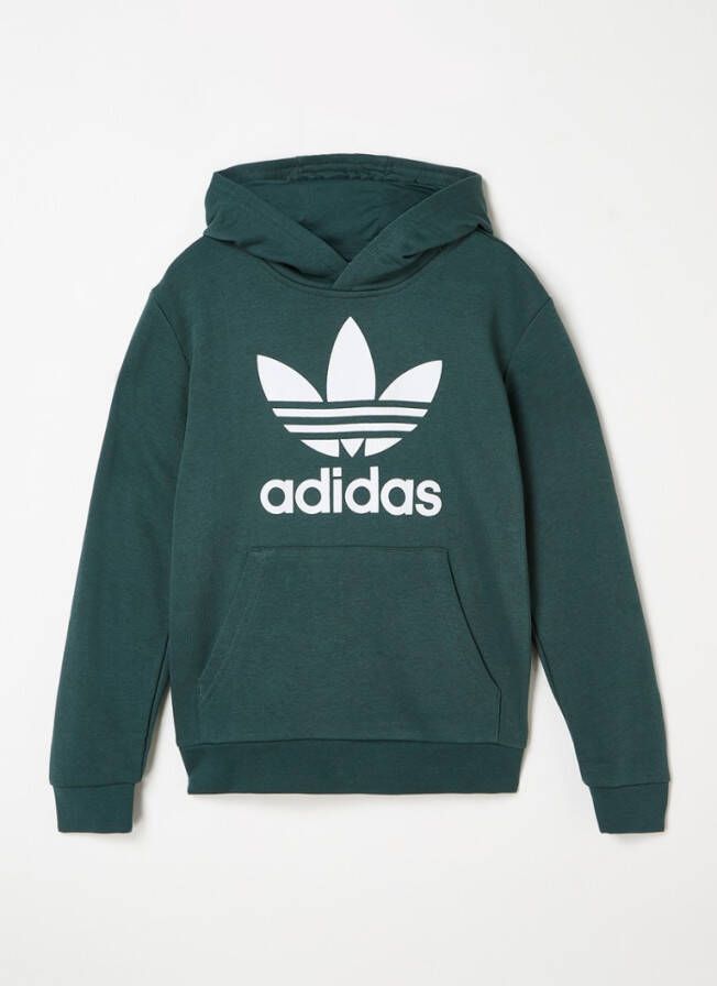 adidas Originals Hoodie Trefoil Groen/Wit Kinderen