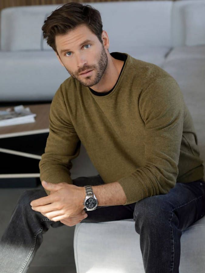 BABISTA Trui in licht gemêleerde look Okergeel