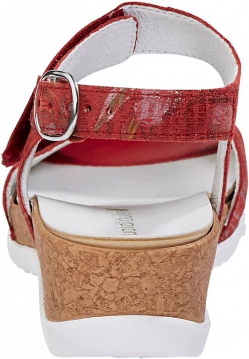 Waldläufer Sandaaltje met luchtgepolsterde zool Rood