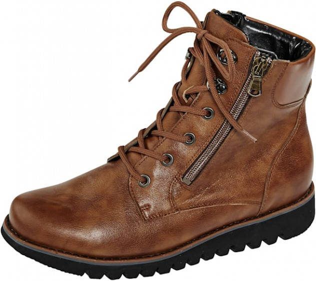 Waldläufer Hoge veterschoen met EVA zool Cognac