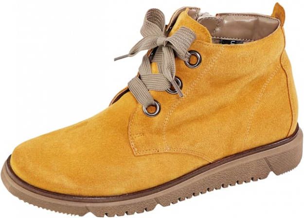Waldläufer Veterlaarsje van hoogwaardig suède Geel