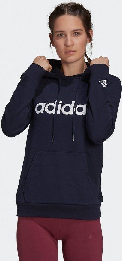 Adidas Essentials Logo Hoodie Legend Ink/White Dames