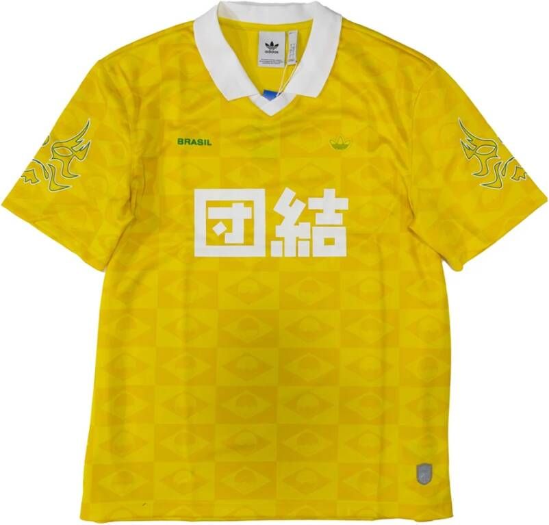 Adidas Polo Brazili trui , Geel, Heren