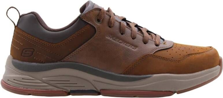 Skechers Benago Treno Veterschoen Heren Bruin