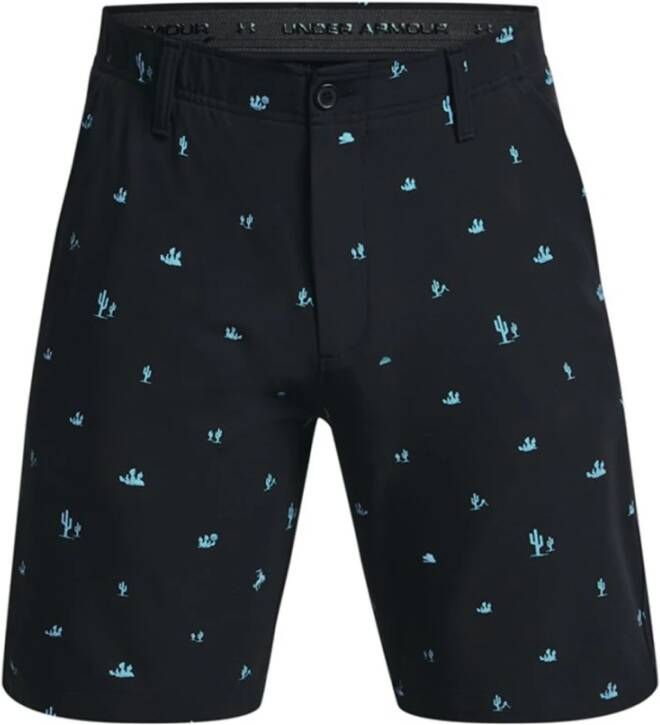 Under Armour Herenshorts Drive Printed Zwart/Blauw Foam/Halo Grijs 32