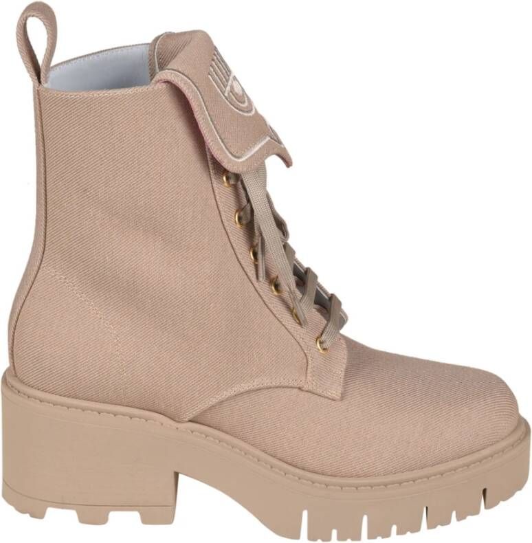 Chiara Ferragni Stivale taupe dim oog Collection, Beige, Dames