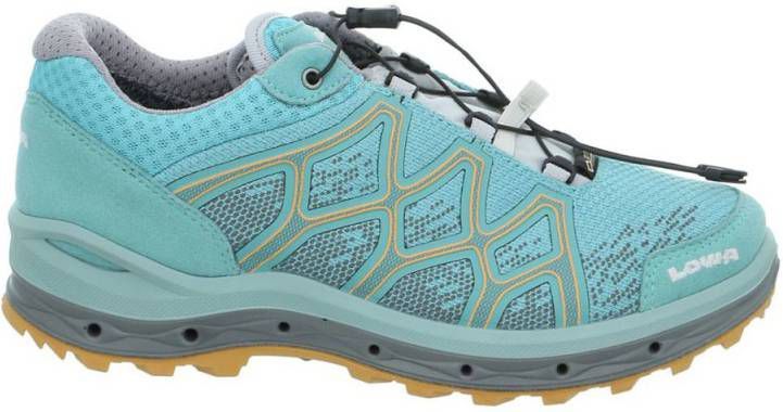 Lowa Aerox GTX LO Wandelschoenen Dames Lichtblauw/Oranje