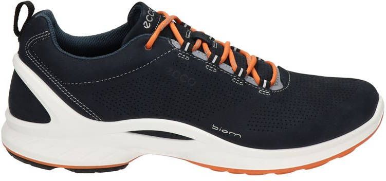 Ecco Biom Fjuel nubuck lage wandelschoenen donkerblauw