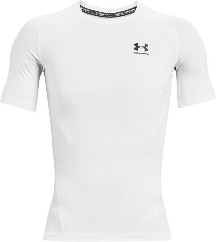 Under Armour Herenshirt HeatGear® Armour met korte mouwen Wit/Zwart