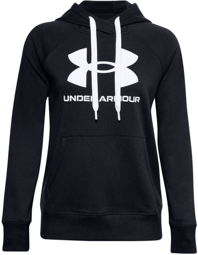 Under Armour Dameshoodie Rival Fleece Logo Zwart/Wit/Wit
