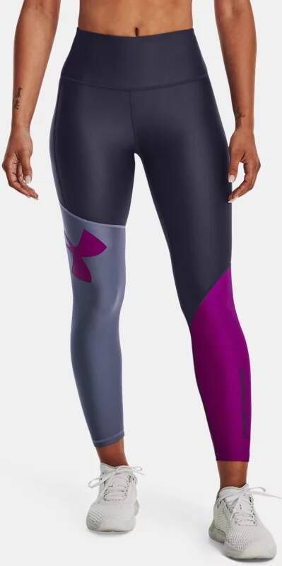 Under Armour Dameslegging HeatGear® Ankle TempeRood Staal/Aurora Purper/Strobe