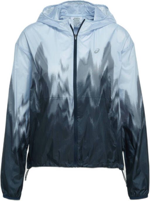 ASICS hardloopjack Kasane Jacket GPX Lite donkerblauw/lichtblauw