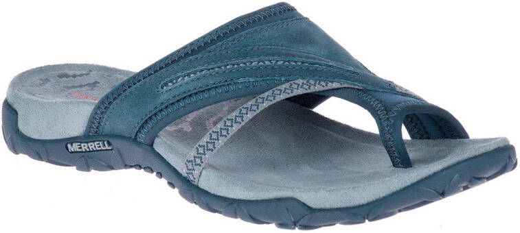 Merrell nubuck outdoor teenslippers Terran Post II blauw