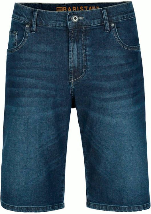 BABISTA Jeansbermuda met licht used effect Donkerblauw