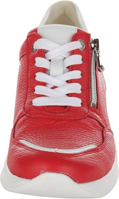 Waldläufer Veterschoen van hertennappa Rood